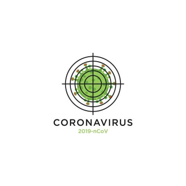 Corona virus target, vector illustration of corona virus in Wuhan, coronavirus infection. New coronavirus(2019-ncov) .corona microbial virus.