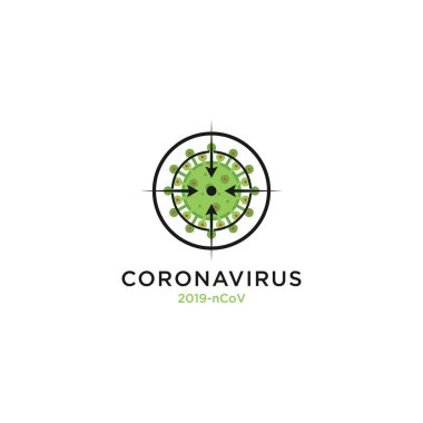 Corona virus target, vector illustration of corona virus in Wuhan, coronavirus infection. New coronavirus(2019-ncov) .corona microbial virus.
