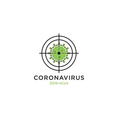 Corona virus target, vector illustration of corona virus in Wuhan, coronavirus infection. New coronavirus(2019-ncov) .corona microbial virus.