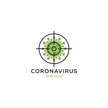 Corona virus target, vector illustration of corona virus in Wuhan, coronavirus infection. New coronavirus(2019-ncov) .corona microbial virus.