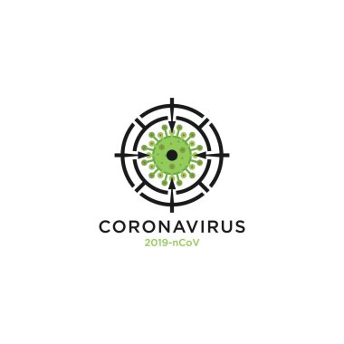 Corona virus target, vector illustration of corona virus in Wuhan, coronavirus infection. New coronavirus(2019-ncov) .corona microbial virus.