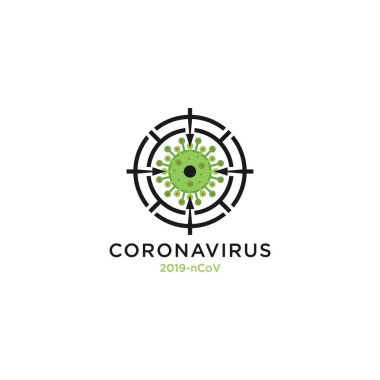 Corona virus target, vector illustration of corona virus in Wuhan, coronavirus infection. New coronavirus(2019-ncov) .corona microbial virus.