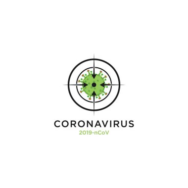 Corona virus target, vector illustration of corona virus in Wuhan, coronavirus infection. New coronavirus(2019-ncov) .corona microbial virus.