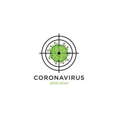 Corona virus target, vector illustration of corona virus in Wuhan, coronavirus infection. New coronavirus(2019-ncov) .corona microbial virus.