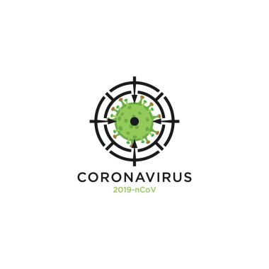 Corona virus target, vector illustration of corona virus in Wuhan, coronavirus infection. New coronavirus(2019-ncov) .corona microbial virus.