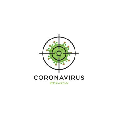 Corona virus target, vector illustration of corona virus in Wuhan, coronavirus infection. New coronavirus(2019-ncov) .corona microbial virus.