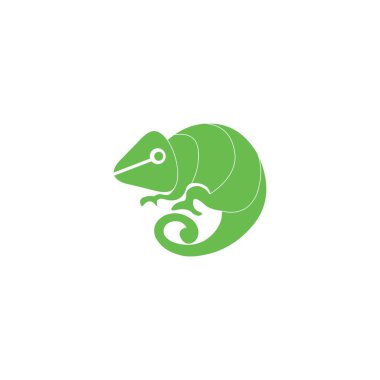 Chameleon Logo design vector. Chameleon icon. Trendy and modern green chameleon logo