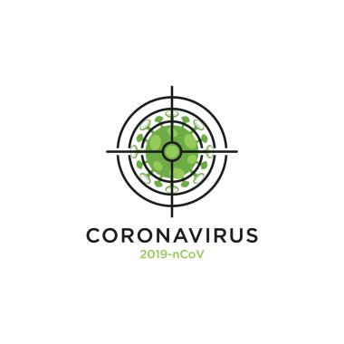 Corona virus target, vector illustration of corona virus in Wuhan, coronavirus infection. New coronavirus(2019-ncov) .corona microbial virus.