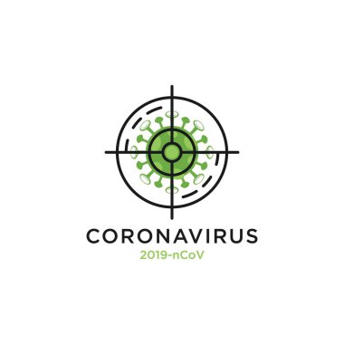 Corona virus target, vector illustration of corona virus in Wuhan, coronavirus infection. New coronavirus(2019-ncov) .corona microbial virus.
