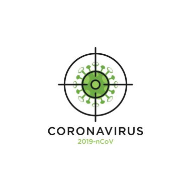 Corona virus target, vector illustration of corona virus in Wuhan, coronavirus infection. New coronavirus(2019-ncov) .corona microbial virus.