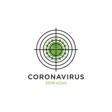 Corona virus target, vector illustration of corona virus in Wuhan, coronavirus infection. New coronavirus(2019-ncov) .corona microbial virus.