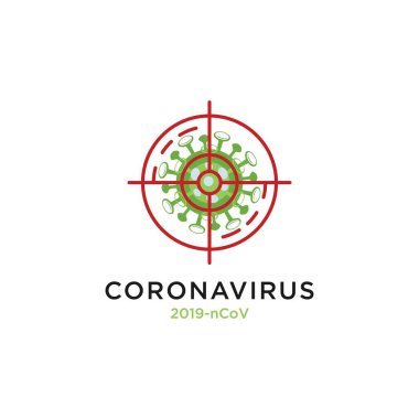 Corona virus target, vector illustration of corona virus in Wuhan, coronavirus infection. New coronavirus(2019-ncov) .corona microbial virus.