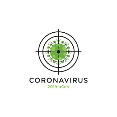 Corona virus target, vector illustration of corona virus in Wuhan, coronavirus infection. New coronavirus(2019-ncov) .corona microbial virus.