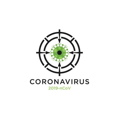 Corona virus target, vector illustration of corona virus in Wuhan, coronavirus infection. New coronavirus(2019-ncov) .corona microbial virus.