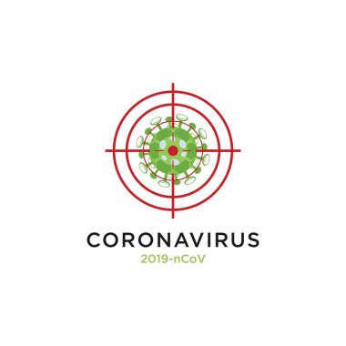 Corona virus target, vector illustration of corona virus in Wuhan, coronavirus infection. New coronavirus(2019-ncov) .corona microbial virus.