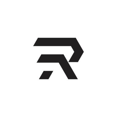 harf r logo tasarımı kavramı.