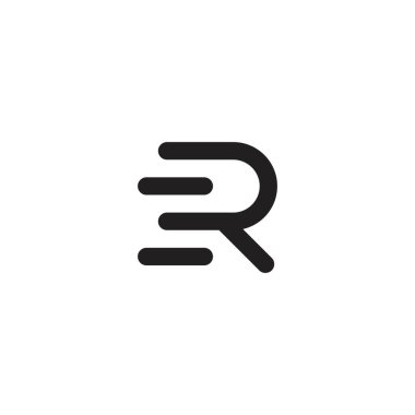 harf r logo tasarımı kavramı.