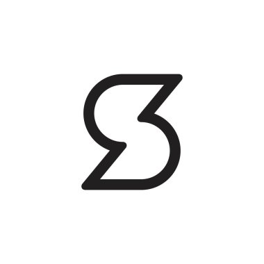 SS or S initial letter logo design vector on white background.