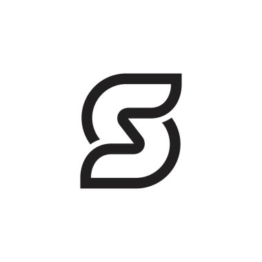 SS or S initial letter logo design vector on white background.