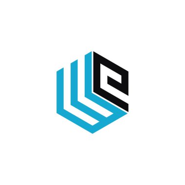 WE or EW letter logo design vector.