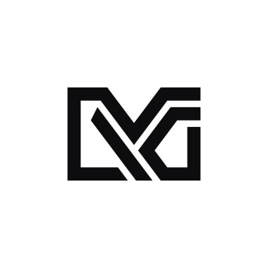 MG or GM initial letter logo design vector on white background.