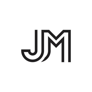 JM or MJ initial letter logo design vector.