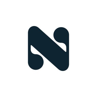 N initial letter logo design vector template.