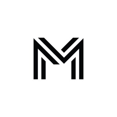 MM or M initial letter logo design vector.