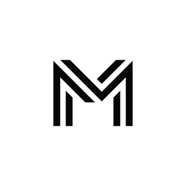 MM or M initial letter logo design vector. clipart