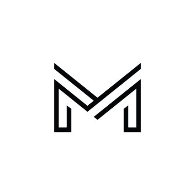 MM or M initial letter logo design vector.