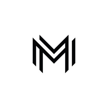 MM or M initial letter logo design vector.