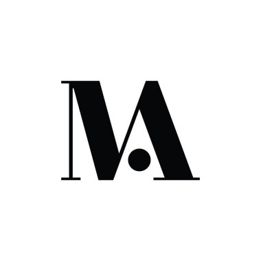 MA or AM Initial letter logo design vector.