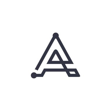 Initial letter A vector logo design modern.