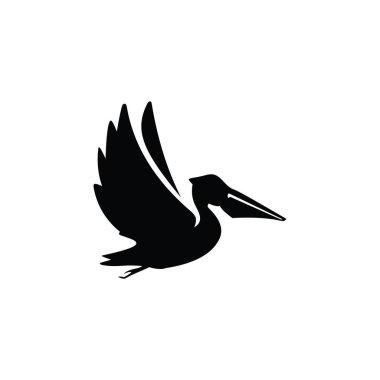 Vector pelican icon logo design concept.