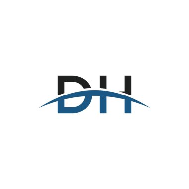 DH or HD initial letter logo design vector.