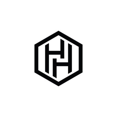 H or HH initial letter logo design concept