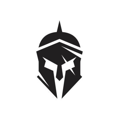 Spartan warrior logo template design, icon spartan, helmet spartan.