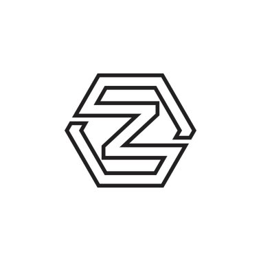 Letter Z or ZZ monogram logo design vector