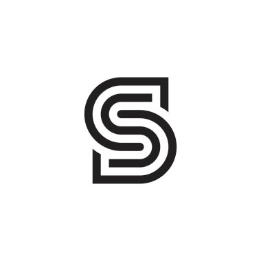 S or SS initial letter logo design vector.