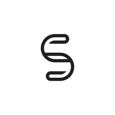 S or SS initial letter logo design vector.