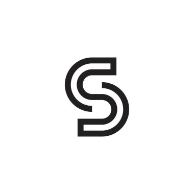 S or SS initial letter logo design vector.