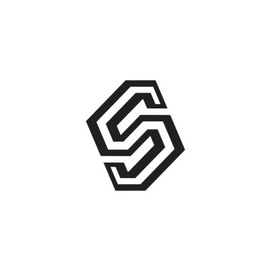 S or SS initial letter logo design vector.
