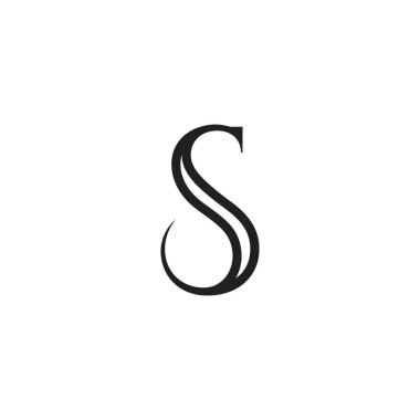 S or SS initial letter logo design vector.