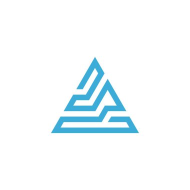 Letter A vector logo design triangle concept.