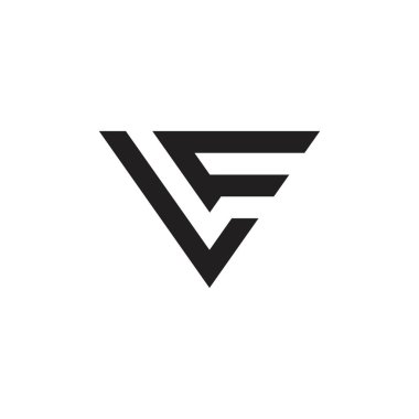 LF or FL initial letter logo design vector