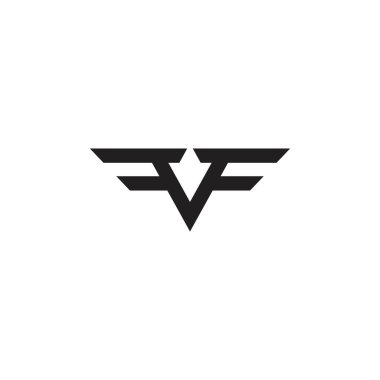 FF or F initial letter logo design vector