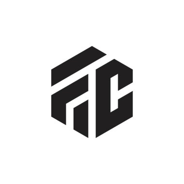 FC or CF initial letter logo design vector.
