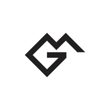 GM or MG initial letter logo design vector