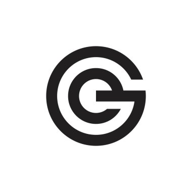 GE or EG initial letter logo design vector