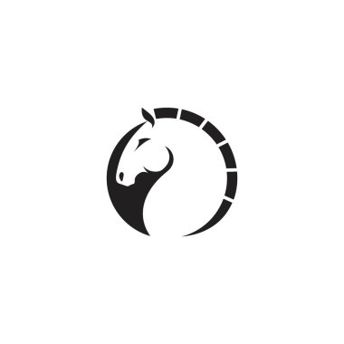 Head horse vector logo design concept.